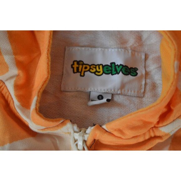 Tipsy Elves Giraffe Costume Onesie Pajamas Adult Men Size S Orange & White - Picture 4 of 5